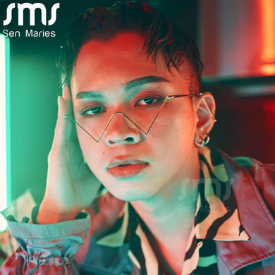 Steampunk Sunglasses Frames Women Triangle Metal Eyeglasses Frames Men Vintage Sunglasses Frames Retro Daily Eyewear