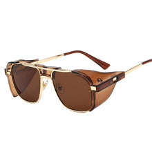 Load image into Gallery viewer, Steampunk Sunglasses Men  Brand Designer  Vintage Sun Glasses Women Classic Side Shields Steam Punk Eyeglasses UV400