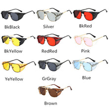 Load image into Gallery viewer, Steampunk Sunglasses Men  Brand Designer  Vintage Sun Glasses Women Classic Side Shields Steam Punk Eyeglasses UV400