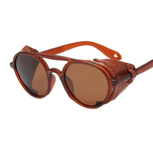 Steampunk Sunglasses Men Women Retro Goggles Round Sun Glasses Male Female Steam Punk Vintage Eyewear Oculos De Sol