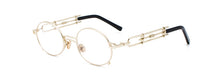 Load image into Gallery viewer, Steampunk Sunglasses Men&#39;s Retro Sunglasses Metal Frame Gold Black Oval Sunglasses Gafas de sol UV400