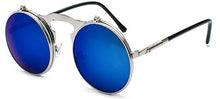 Load image into Gallery viewer, Steampunk Sunglasses Round Metal OCULOS De Sol Women Style Retro Flip Circular Double Metal Sun Glasses Men CIRCLE SUN GLASSES