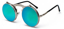 Load image into Gallery viewer, Steampunk Sunglasses Round Metal OCULOS De Sol Women Style Retro Flip Circular Double Metal Sun Glasses Men CIRCLE SUN GLASSES