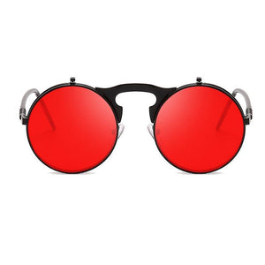 Steampunk Sunglasses Round Metal Women Style Retro Flip Circular Double Metal Sun Glasses Men CIRCLE SUN GLASSES