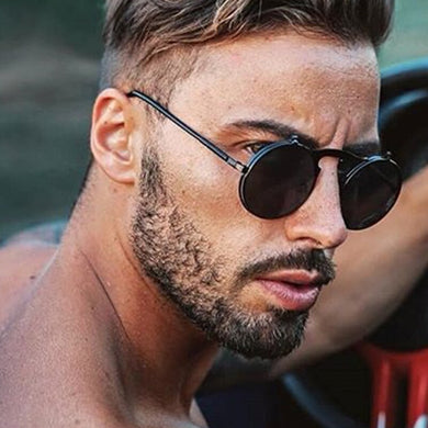 Steampunk Sunglasses Round Metal Women Style Retro Flip Circular Double Metal Sun Glasses Men CIRCLE SUN GLASSES