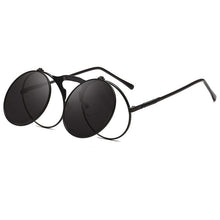 Load image into Gallery viewer, Steampunk Sunglasses Round Metal Women Style Retro Flip Circular Double Metal Sun Glasses Men CIRCLE SUN GLASSES