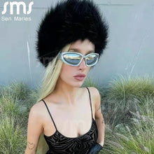 Carica l'immagine nel visualizzatore di Gallery, Occhiali da sole Steampunk da donna Occhiali da sole sportivi a specchio da uomo UV400 Occhiali da sole punk Occhiali colorati Gafas De Sol