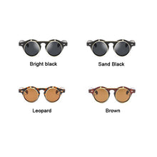 Load image into Gallery viewer, Steampunk Sunglasses Women Round Glasses Goggles Female Side Visor Circle Lens Unisex Vintage Retro Style Punk Oculos De Sol