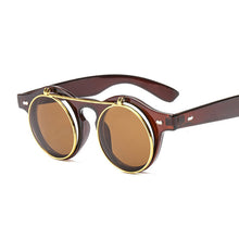Load image into Gallery viewer, Steampunk Sunglasses Women Round Glasses Goggles Female Side Visor Circle Lens Unisex Vintage Retro Style Punk Oculos De Sol
