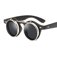 Load image into Gallery viewer, Steampunk Sunglasses Women Round Glasses Goggles Female Side Visor Circle Lens Unisex Vintage Retro Style Punk Oculos De Sol