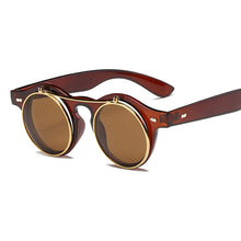 Carica l'immagine nel visualizzatore di Gallery, Steampunk Sunglasses Women Round Glasses Goggles Men Side Visor Circle Lens Unisex Vintage Retro Style Punk Oculos De Sol