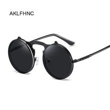 Load image into Gallery viewer, Steampunk Sunglasses Women Round Glasses Goggles Men Side Visor Circle Lens Unisex Vintage Retro Style Punk Oculos De Sol