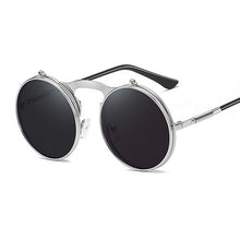 Carica l'immagine nel visualizzatore di Gallery, Steampunk Sunglasses Women Round Glasses Goggles Men Side Visor Circle Lens Unisex Vintage Retro Style Punk Oculos De Sol