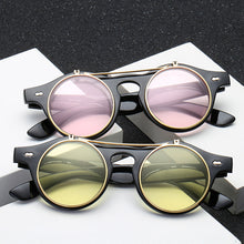 Carica l'immagine nel visualizzatore di Gallery, Steampunk Sunglasses Women Round Glasses Goggles Men Side Visor Circle Lens Unisex Vintage Retro Style Punk Oculos De Sol