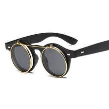 Carica l'immagine nel visualizzatore di Gallery, Steampunk Sunglasses Women Round Glasses Goggles Men Side Visor Circle Lens Unisex Vintage Retro Style Punk Oculos De Sol