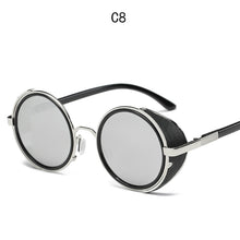 Carica l'immagine nel visualizzatore di Gallery, Steampunk Sunglasses Women Round Glasses Goggles Men Side Visor Circle Lens Unisex Vintage Retro Style Punk Oculos De Sol
