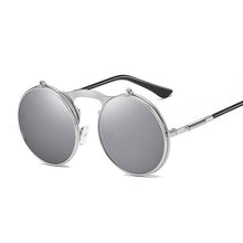 Carica l'immagine nel visualizzatore di Gallery, Steampunk Sunglasses Women Round Glasses Goggles Men Side Visor Circle Lens Unisex Vintage Retro Style Punk Oculos De Sol