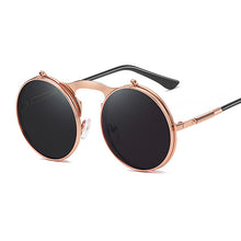Carica l'immagine nel visualizzatore di Gallery, Steampunk Sunglasses Women Round Glasses Goggles Men Side Visor Circle Lens Unisex Vintage Retro Style Punk Oculos De Sol