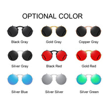 Carica l'immagine nel visualizzatore di Gallery, Steampunk Sunglasses Women Round Glasses Goggles Men Side Visor Circle Lens Unisex Vintage Retro Style Punk Oculos De Sol