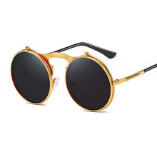 Load image into Gallery viewer, Steampunk Sunglasses Women Round Glasses Goggles Men Side Visor Circle Lens Unisex Vintage Retro Style Punk Oculos De Sol