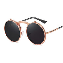 Load image into Gallery viewer, Steampunk Sunglasses Women Round Glasses Goggles Men Side Visor Circle Lens Unisex Vintage Retro Style Punk Oculos De Sol