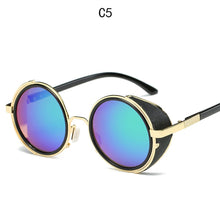 Carica l'immagine nel visualizzatore di Gallery, Steampunk Sunglasses Women Round Glasses Goggles Men Side Visor Circle Lens Unisex Vintage Retro Style Punk Oculos De Sol