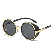 Carica l'immagine nel visualizzatore di Gallery, Steampunk Sunglasses Women Round Glasses Goggles Men Side Visor Circle Lens Unisex Vintage Retro Style Punk Oculos De Sol