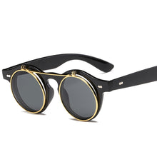 Carica l'immagine nel visualizzatore di Gallery, Steampunk Sunglasses Women Round Glasses Goggles Men Side Visor Circle Lens Unisex Vintage Retro Style Punk Oculos De Sol