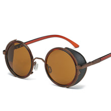 Carica l'immagine nel visualizzatore di Gallery, Steampunk Sunglasses Women Round Glasses Goggles Men Side Visor Circle Lens Unisex Vintage Retro Style Punk Oculos De Sol