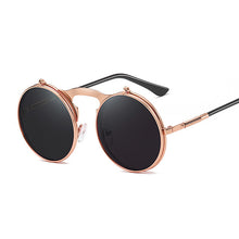 Carica l'immagine nel visualizzatore di Gallery, Steampunk Sunglasses Women Round Glasses Goggles Men Side Visor Circle Lens Unisex Vintage Retro Style Punk Oculos De Sol
