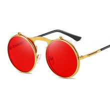Carica l'immagine nel visualizzatore di Gallery, Steampunk Sunglasses Women Round Glasses Goggles Men Side Visor Circle Lens Unisex Vintage Retro Style Punk Oculos De Sol