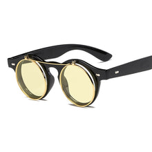 Carica l'immagine nel visualizzatore di Gallery, Steampunk Sunglasses Women Round Glasses Goggles Men Side Visor Circle Lens Unisex Vintage Retro Style Punk Oculos De Sol