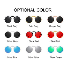 Load image into Gallery viewer, Steampunk Sunglasses Women Round Glasses Goggles Men Side Visor Circle Lens Unisex Vintage Retro Style Punk Oculos De Sol