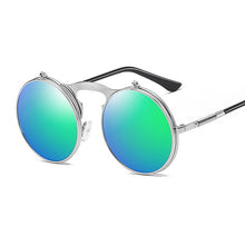 Carica l'immagine nel visualizzatore di Gallery, Steampunk Sunglasses Women Round Glasses Goggles Men Side Visor Circle Lens Unisex Vintage Retro Style Punk Oculos De Sol
