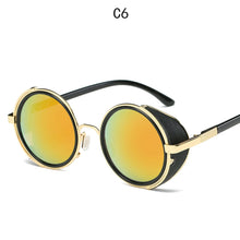 Carica l'immagine nel visualizzatore di Gallery, Steampunk Sunglasses Women Round Glasses Goggles Men Side Visor Circle Lens Unisex Vintage Retro Style Punk Oculos De Sol