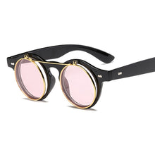 Carica l'immagine nel visualizzatore di Gallery, Steampunk Sunglasses Women Round Glasses Goggles Men Side Visor Circle Lens Unisex Vintage Retro Style Punk Oculos De Sol