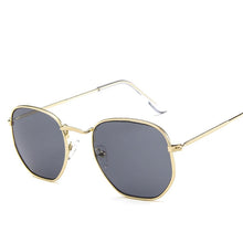 Load image into Gallery viewer, Steampunk clear  brand design eye sun glasses 2022 ladies vintage retro festival girls blue Hexagon women men sunglasses