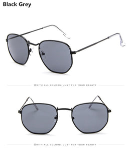 Steampunk clear  brand design eye sun glasses 2022 ladies vintage retro festival girls blue Hexagon women men sunglasses