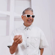 Carica l&#39;immagine nel visualizzatore di Gallery, Steampunk montatura spessa occhiali da sole sportivi occhiali di tendenza donna Y2k specchio occhiali da sole uomo punk quadrato piccole tonalità occhiali unisex 