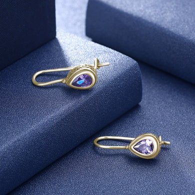 Sterling Silver 925 earrings wholesale, Ladies Sterling Silver Drop Crystal Vintage earrings
