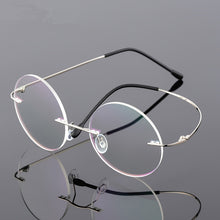 Load image into Gallery viewer, Steve Jobs Star Style Foldable Ultra-light Memory Titanium Rimless Round Myopia Eyeglasses Optical Glasses Frame Men Eyewear