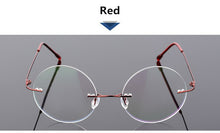 Load image into Gallery viewer, Steve Jobs Star Style Foldable Ultra-light Memory Titanium Rimless Round Myopia Eyeglasses Optical Glasses Frame Men Eyewear