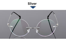 Load image into Gallery viewer, Steve Jobs Star Style Foldable Ultra-light Memory Titanium Rimless Round Myopia Eyeglasses Optical Glasses Frame Men Eyewear