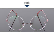 Load image into Gallery viewer, Steve Jobs Star Style Foldable Ultra-light Memory Titanium Rimless Round Myopia Eyeglasses Optical Glasses Frame Men Eyewear