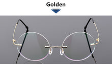Load image into Gallery viewer, Steve Jobs Star Style Foldable Ultra-light Memory Titanium Rimless Round Myopia Eyeglasses Optical Glasses Frame Men Eyewear