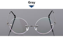 Load image into Gallery viewer, Steve Jobs Star Style Foldable Ultra-light Memory Titanium Rimless Round Myopia Eyeglasses Optical Glasses Frame Men Eyewear