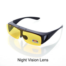 Carica l&#39;immagine nel visualizzatore di Gallery, Stgrt Men Fit Over Sunglasses Polarized Plastic Frame With Lens Folding Wear On Regular Prescription Glasses