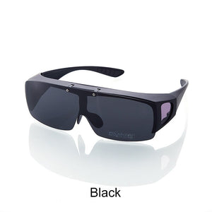 Stgrt Men Fit Over Sunglasses Polarized Plastic Frame With Lens Folding Wear On Regular Prescription Glasses