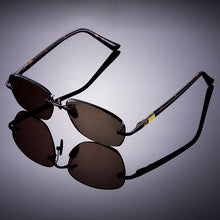 Load image into Gallery viewer, Stone Sunglasses Man Glass Sun Glasses Natural Crystal Rimless Woman Vintage Acetate Frame UV400  Oval Anti Scratch