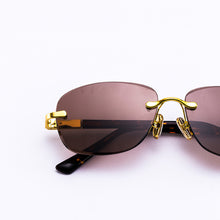 Load image into Gallery viewer, Stone Sunglasses Man Glass Sun Glasses Natural Crystal Rimless Woman Vintage Acetate Frame UV400  Oval Anti Scratch